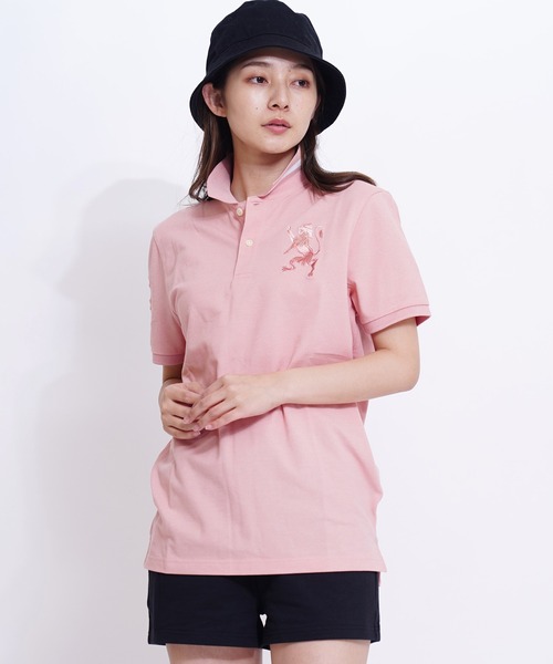 GIORDANO（ジョルダーノ）の「[GIORDANO] ビッグライオン半袖ポロシャツ (ユニセックス)（ポロシャツ・レディース・ホワイト/ブラック/ネイビー/レッド/オリーブ/サックスブルー/ブルー/グリーン/杢グレー/グリーン系その他/ブルー系その他/ライトイエロー/ライトピンク/オレンジ系その他・SMALL/MEDIUM/LARGE/X-LARGE/XX-LARGE）」の12枚目の写真