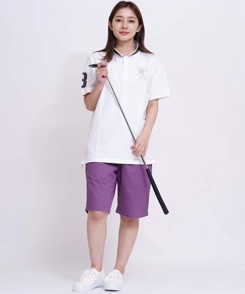 GIORDANO（ジョルダーノ）の「[GIORDANO] ビッグライオン半袖ポロシャツ (ユニセックス)（ポロシャツ・レディース・ホワイト/ブラック/ネイビー/レッド/オリーブ/サックスブルー/ブルー/グリーン/杢グレー/グリーン系その他/ブルー系その他/ライトイエロー/ライトピンク/オレンジ系その他・SMALL/MEDIUM/LARGE/X-LARGE/XX-LARGE）」の15枚目の写真