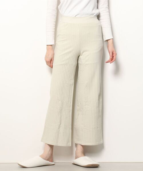 HANES（ヘインズ）の「Hanes/ヘインズ レディース ルームウェア ルームパンツ パジャマ 女性 ボトムス リブパンツ 無地（ルームウェア/パジャマ・レディース・ブラウン/グレー/ベージュ・LARGE/MEDIUM）」の3枚目の写真