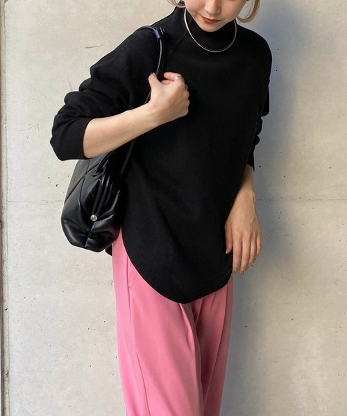 CAPRICIEUX LE'MAGE（カプリシューレマージュ）の「2WAYラウンドプルオーバー（ニット/セーター・レディース・オフホワイト/ブルー/オレンジ/ブラック・FREE）」の11枚目の写真