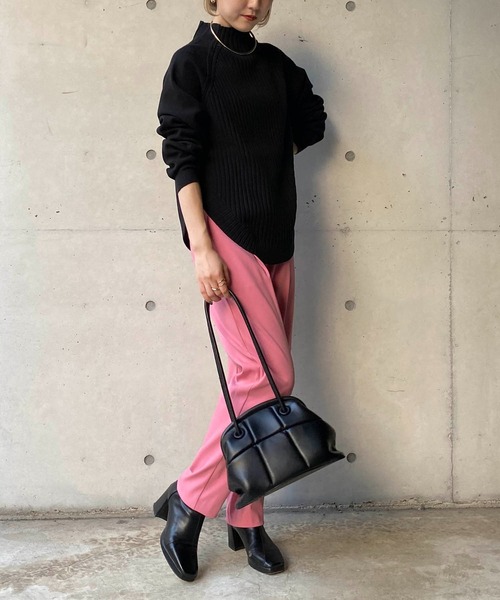 CAPRICIEUX LE'MAGE（カプリシューレマージュ）の「2WAYラウンドプルオーバー（ニット/セーター・レディース・オフホワイト/ブルー/オレンジ/ブラック・FREE）」の13枚目の写真