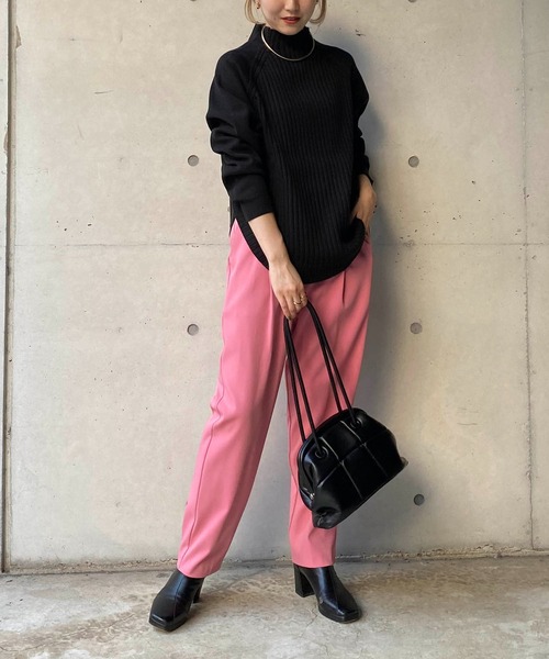 CAPRICIEUX LE'MAGE（カプリシューレマージュ）の「2WAYラウンドプルオーバー（ニット/セーター・レディース・オフホワイト/ブルー/オレンジ/ブラック・FREE）」の14枚目の写真