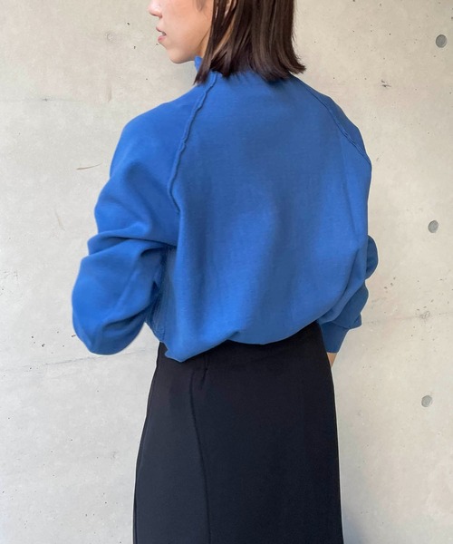 CAPRICIEUX LE'MAGE（カプリシューレマージュ）の「2WAYラウンドプルオーバー（ニット/セーター・レディース・オフホワイト/ブルー/オレンジ/ブラック・FREE）」の18枚目の写真