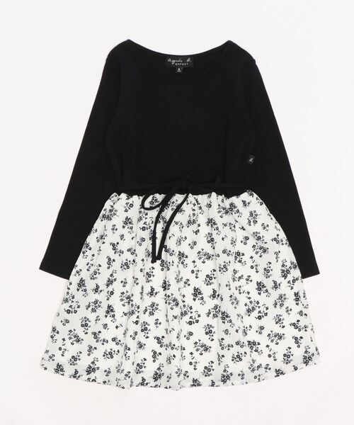 セール Ibu1 E Robe キッズ フラワープリントドッキングワンピース ワンピース Agnes B アニエスベー のファッション通販 Zozotown