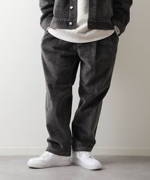 ZIP FIVE（ジップファイブ）の「【ZIP FIVE】 ドローコード内蔵 コーデュロイ ワイド タック パンツ（チノパンツ・メンズ・ブラック/ベージュ/ブラウン/グレー/カーキ/オレンジ/アイボリー/チャコール・MEDIUM/LARGE/X-LARGE）」の5枚目の写真