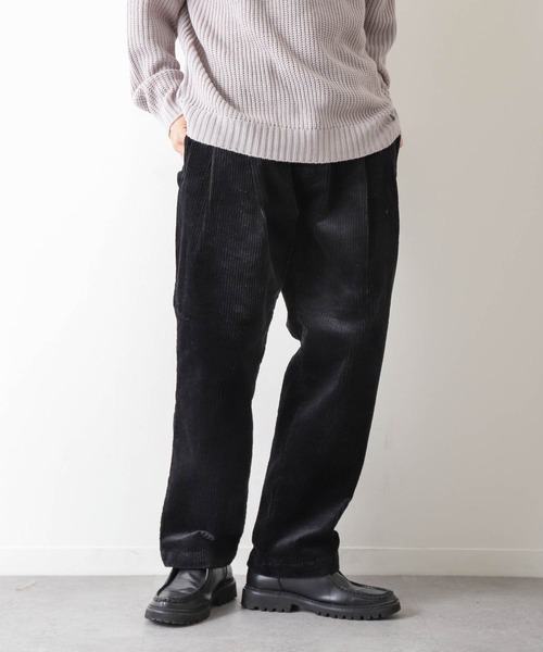ZIP FIVE（ジップファイブ）の「【ZIP FIVE】 ドローコード内蔵 コーデュロイ ワイド タック パンツ（チノパンツ・メンズ・ブラック/ベージュ/ブラウン/グレー/カーキ/オレンジ/アイボリー/チャコール・MEDIUM/LARGE/X-LARGE）」の3枚目の写真