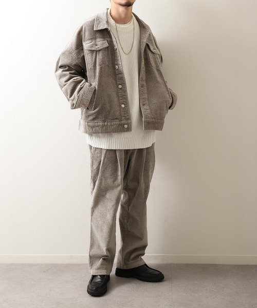 ZIP FIVE（ジップファイブ）の「【ZIP FIVE】 ドローコード内蔵 コーデュロイ ワイド タック パンツ（チノパンツ・メンズ・ブラック/ベージュ/ブラウン/グレー/カーキ/オレンジ/アイボリー/チャコール・MEDIUM/LARGE/X-LARGE）」の11枚目の写真