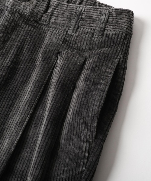 ZIP FIVE（ジップファイブ）の「【ZIP FIVE】 ドローコード内蔵 コーデュロイ ワイド タック パンツ（チノパンツ・メンズ・ブラック/ベージュ/ブラウン/グレー/カーキ/オレンジ/アイボリー/チャコール・MEDIUM/LARGE/X-LARGE）」の22枚目の写真