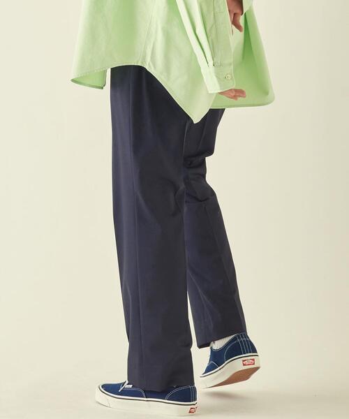 info. BEAUTY&YOUTH（インフォビューティアンドユース）の「【WEB限定】＜info. BEAUTY&YOUTH＞ツイル ストレートパンツ（スラックス・メンズ・ブラック/ダークグレー/ネイビー・M/XL/S/L）」の5枚目の写真