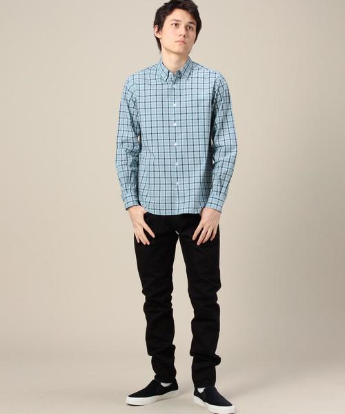 BEAUTY&YOUTH UNITED ARROWS（ビューティーアンドユースユナイテッドアローズ）の「BY インディゴチェックシャツ◆（シャツ/ブラウス・メンズ・ホワイト/ライトブルー/ネイビー・X-SMALL/X-LARGE/LARGE/SMALL/MEDIUM）」の7枚目の写真