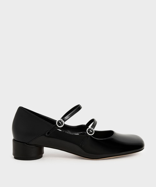CHARLES & KEITH(チャールズ & キース)の「パテントダブルストラップ メリージェーン / Patent Double-Strap Mary Janes(パンプス・レディース・ブラック/オフホワイト/ライラック・22.5cm/23cm/23.5cm/24.5cm/25cm/25.5cm)」の3枚目の写真