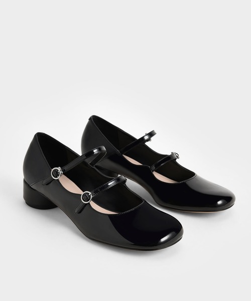 CHARLES & KEITH(チャールズ & キース)の「パテントダブルストラップ メリージェーン / Patent Double-Strap Mary Janes(パンプス・レディース・ブラック/オフホワイト/ライラック・22.5cm/23cm/23.5cm/24.5cm/25cm/25.5cm)」の18枚目の写真