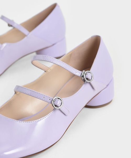 CHARLES & KEITH(チャールズ & キース)の「パテントダブルストラップ メリージェーン / Patent Double-Strap Mary Janes(パンプス・レディース・ブラック/オフホワイト/ライラック・22.5cm/23cm/23.5cm/24.5cm/25cm/25.5cm)」の9枚目の写真