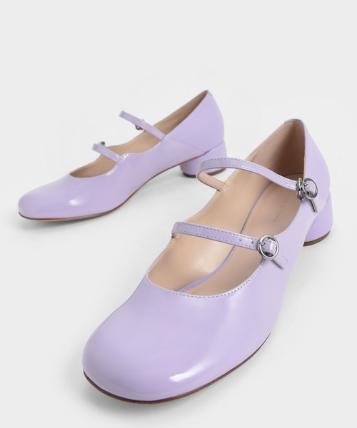 CHARLES & KEITH(チャールズ & キース)の「パテントダブルストラップ メリージェーン / Patent Double-Strap Mary Janes(パンプス・レディース・ブラック/オフホワイト/ライラック・22.5cm/23cm/23.5cm/24.5cm/25cm/25.5cm)」の11枚目の写真