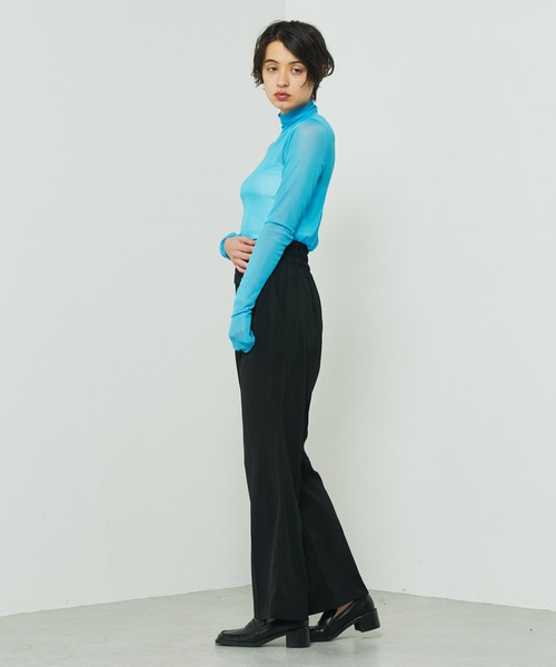 Lui's（ルイス）の「クロスベルトフレアパンツ（スラックス・レディース・ブラック/ブルー/ライトグリーン・FREE）」の19枚目の写真