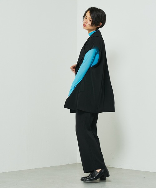 Lui's（ルイス）の「クロスベルトフレアパンツ（スラックス・レディース・ブラック/ブルー/ライトグリーン・FREE）」の6枚目の写真