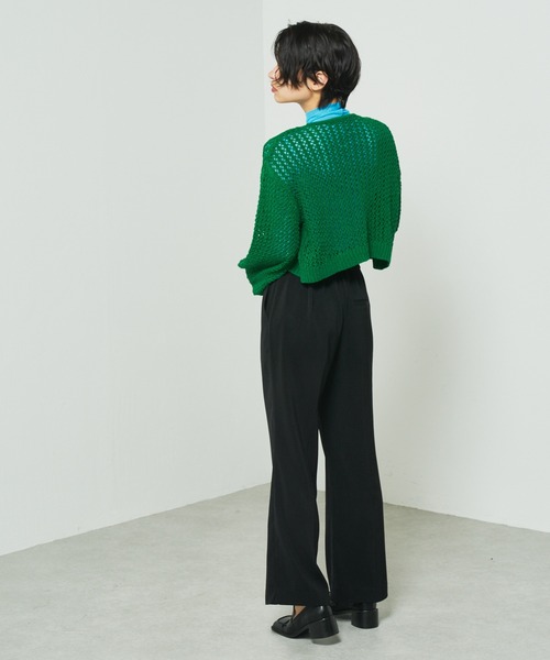 Lui's（ルイス）の「クロスベルトフレアパンツ（スラックス・レディース・ブラック/ブルー/ライトグリーン・FREE）」の21枚目の写真