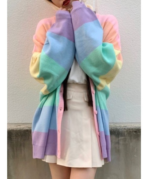 WC(ダブル シー)の「レインボーニットカーデ(カーディガン/ボレロ・レディース・レインボー/その他・FREE)」の1枚目の写真