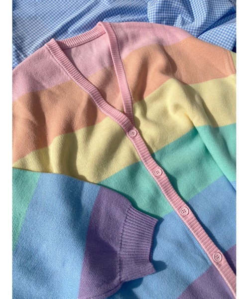 WC(ダブル シー)の「レインボーニットカーデ(カーディガン/ボレロ・レディース・レインボー/その他・FREE)」の4枚目の写真