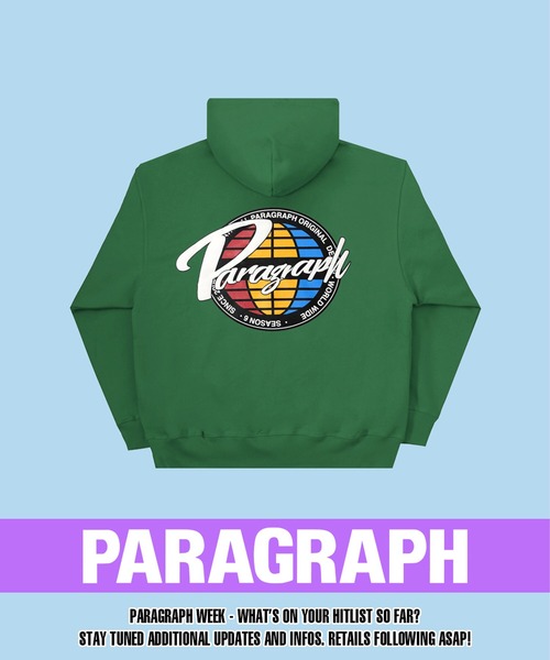 Paragraph（パラグラフ）の「【PARAGRAPH/パラグラフ】スリーカラーグローブフーディー /  THREE-COLOR GLOBE HOOD NO.3（パーカー・メンズ・ブラック/ネイビー/ブラウン/グリーン/オートミール/レッド/パープル・FREE）」の22枚目の写真