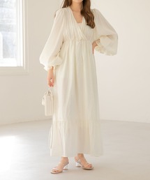 Heather | バックシャンカシュクールロングワンピース　271594(ワンピース)
