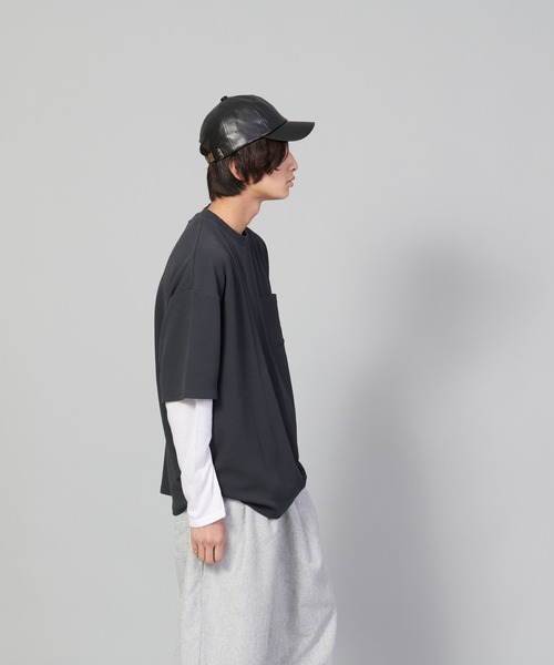 UNIIT(ユニット)の「【UNIIT/ユニット】フクレジャガードリアルレイヤードルーズTシャツ 7分袖ポケットTシャツ 天竺ロンT セットアップ(Tシャツ/カットソー・メンズ・グリーン/ベージュ/ブラック・SMALL/MEDIUM/LARGE)」の22枚目の写真