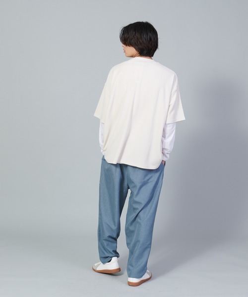 UNIIT(ユニット)の「【UNIIT/ユニット】フクレジャガードリアルレイヤードルーズTシャツ 7分袖ポケットTシャツ 天竺ロンT セットアップ(Tシャツ/カットソー・メンズ・グリーン/ベージュ/ブラック・SMALL/MEDIUM/LARGE)」の17枚目の写真