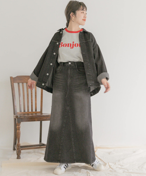 ITEMS URBANRESEARCH（アイテムズ アーバンリサーチ）の「デニムリメイクスカート（デニムスカート・レディース・ブラック/インディゴブルー・MEDIUM/SMALL）」の14枚目の写真