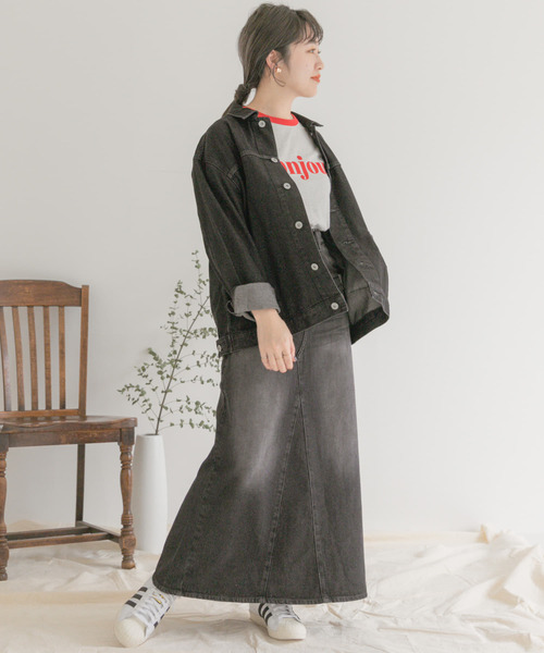 ITEMS URBANRESEARCH（アイテムズ アーバンリサーチ）の「デニムリメイクスカート（デニムスカート・レディース・ブラック/インディゴブルー・MEDIUM/SMALL）」の17枚目の写真