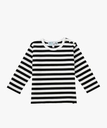 ベビー コットン 細ボーダー 長袖 Tシャツ