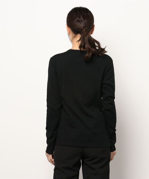 PETIT BATEAU（プチバトー）の「クルーネック長袖Ｔシャツ（Tシャツ/カットソー・レディース・ブラック・X-SMALL/X-LARGE/XX-SMALL/SMALL/MEDIUM/LARGE）」の3枚目の写真