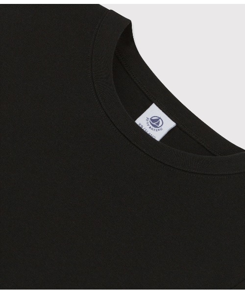 PETIT BATEAU（プチバトー）の「クルーネック長袖Ｔシャツ（Tシャツ/カットソー・レディース・ブラック・X-SMALL/X-LARGE/XX-SMALL/SMALL/MEDIUM/LARGE）」の5枚目の写真