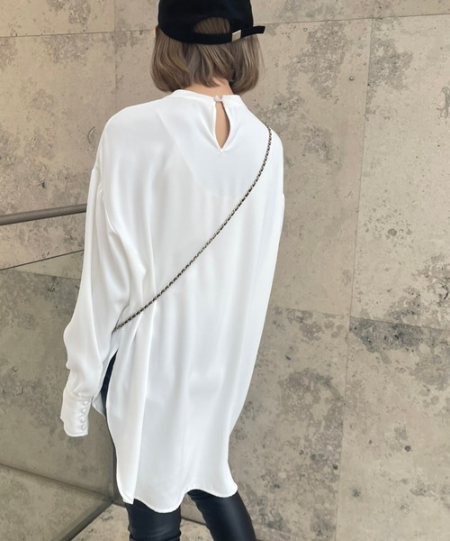 Ezick（エジック）の「スソラウンドロングTシャツブラウス（シャツ/ブラウス・レディース・オフホワイト・FREE）」の8枚目の写真