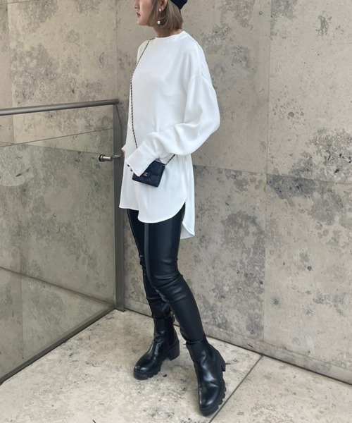 Ezick（エジック）の「スソラウンドロングTシャツブラウス（シャツ/ブラウス・レディース・オフホワイト・FREE）」の17枚目の写真