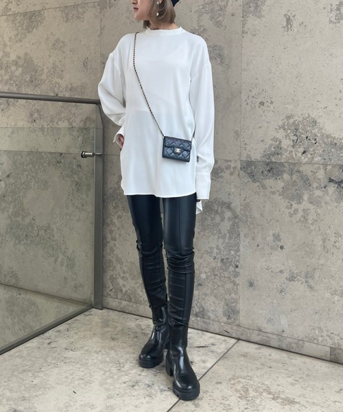 Ezick（エジック）の「スソラウンドロングTシャツブラウス（シャツ/ブラウス・レディース・オフホワイト・FREE）」の18枚目の写真