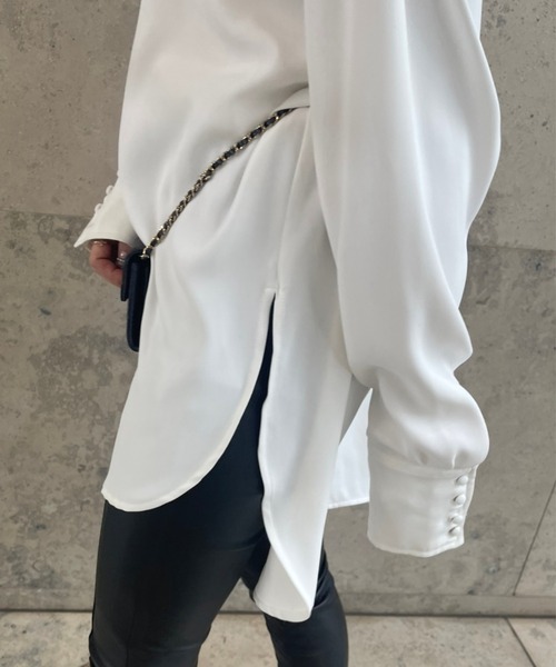 Ezick（エジック）の「スソラウンドロングTシャツブラウス（シャツ/ブラウス・レディース・オフホワイト・FREE）」の12枚目の写真