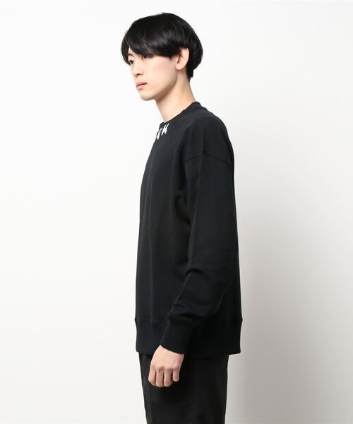 【極美品】MSGM ブラック スウェット M MSGM（エムエスジーエム）の「MSGM/エムエスジーエム/ネックロゴ