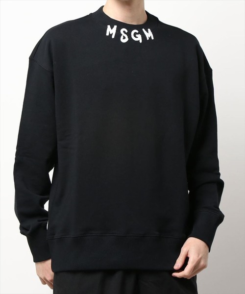 MSGM♡ロゴスウェット MSGM - ロゴスウェット - MSGM MENS LOGO SWEAT - BLACK | ADDICT WEB SHOP
