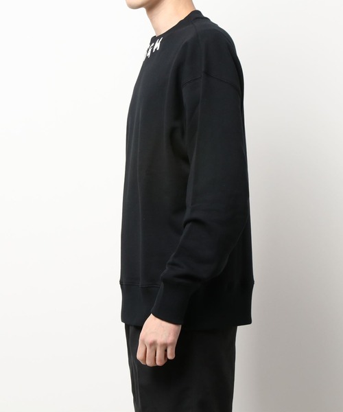 【極美品】MSGM ブラック スウェット M NEW】MSGM ブラッシュロゴ スウェットシャツ【Japan Exclusive