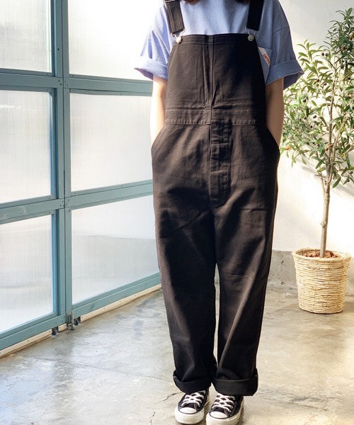 SMITH'S（スミス）の「SMITH'S AMERICAN CHARIE OVERALL（サロペット/オーバーオール・メンズ・ブラック/アイボリー・MEDIUM/LARGE/S）」の2枚目の写真