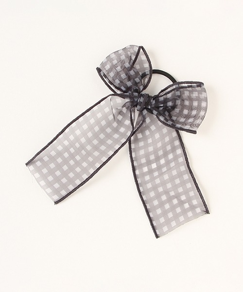 LOVETOXIC（ラブトキシック）の「シアーチェックリボンヘアポニー（その他ヘアアクセサリー・キッズ・ラベンダー/サックスブルー/ブラック・FREE）」の2枚目の写真