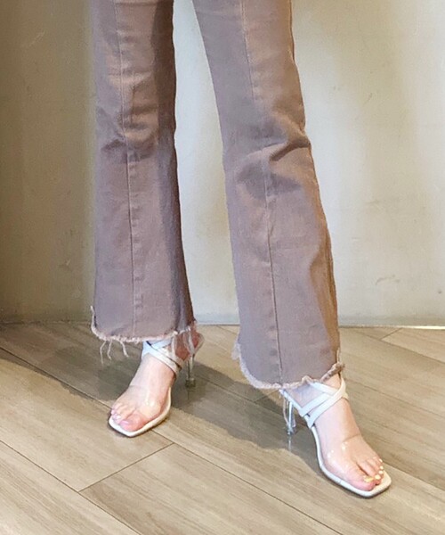 ESPERANZA（エスペランサ）の「アレンジドクロスストラップクリアヒールサンダル（サンダル・レディース・グリーン/オレンジ/アイボリー/ブラック・L/LL/M/S）」の20枚目の写真