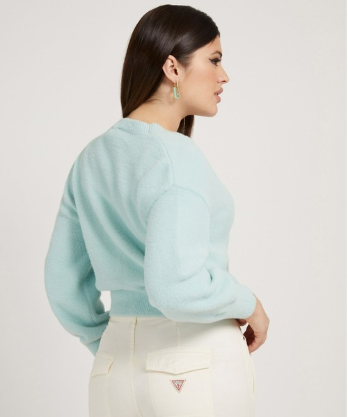 Guess（ゲス）の「Maddie Cropped Cardigan（カーディガン/ボレロ・レディース・ホワイト/ライトグリーン/ピンク・SMALL/MEDIUM/X-SMALL）」の10枚目の写真