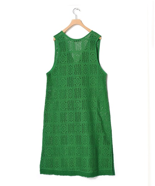 w closet（ダブルクローゼット）の「レースパイピングVネックワンピース（ワンピース・レディース・グリーン/キナリ/ブラック/ブラウン・FREE）」の22枚目の写真
