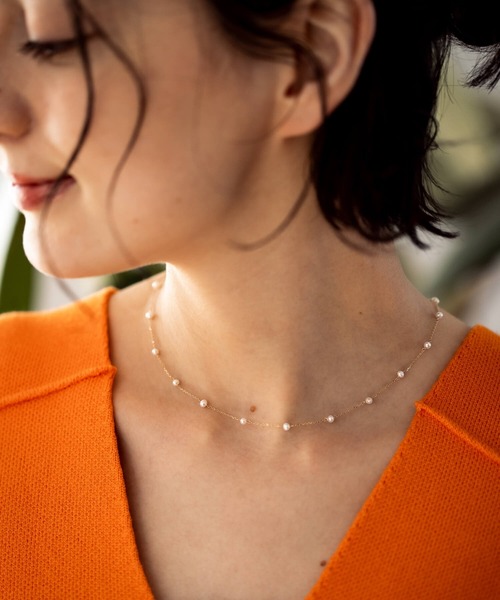 JUICY ROCK(ジューシーロック)の「K10YG 淡水パールステーションネックレス(ネックレス・レディース・ゴールド・ONE SIZE)」の7枚目の写真