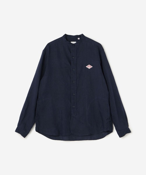 DANTON（ダントン）の「DANTON | フランダースリネン バンドカラーシャツ MEN（シャツ/ブラウス・メンズ・ネイビー/ホワイト/ベージュ・42/40）」の9枚目の写真