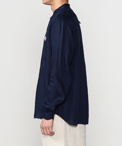 DANTON（ダントン）の「DANTON | フランダースリネン バンドカラーシャツ MEN（シャツ/ブラウス・メンズ・ネイビー/ホワイト/ベージュ・42/40）」の7枚目の写真