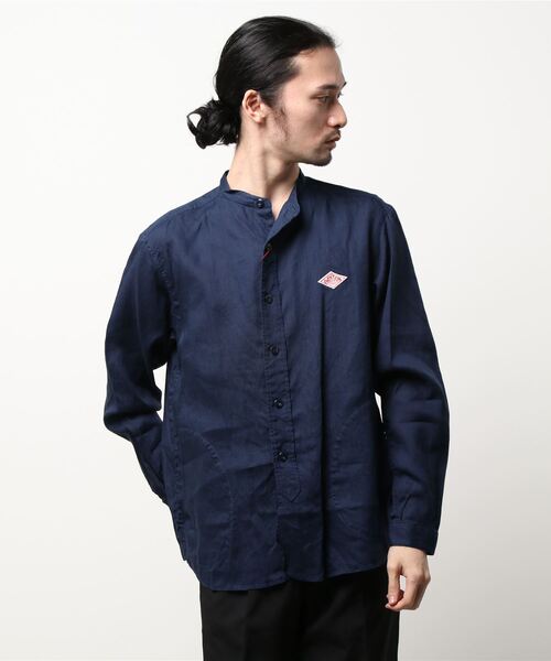 DANTON（ダントン）の「DANTON | フランダースリネン バンドカラーシャツ MEN（シャツ/ブラウス・メンズ・ネイビー/ホワイト/ベージュ・42/40）」の16枚目の写真