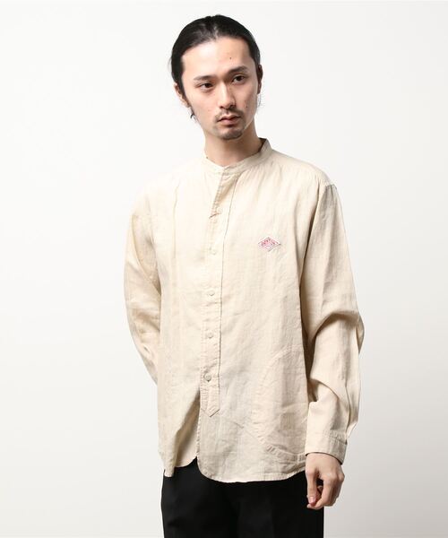 DANTON（ダントン）の「DANTON | フランダースリネン バンドカラーシャツ MEN（シャツ/ブラウス・メンズ・ネイビー/ホワイト/ベージュ・42/40）」の19枚目の写真