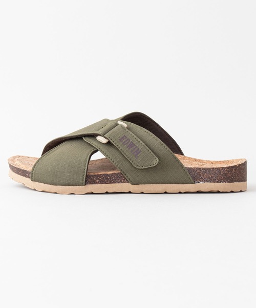 EDWIN（エドウィン）の「【EDWIN/エドウィン】リップストップ　クロスベルトサンダル　ワンポイントブランドロゴ（サンダル・メンズ・ブラック/カーキ/ベージュ/マスタード・25cm/27cm/28cm/26cm）」の16枚目の写真